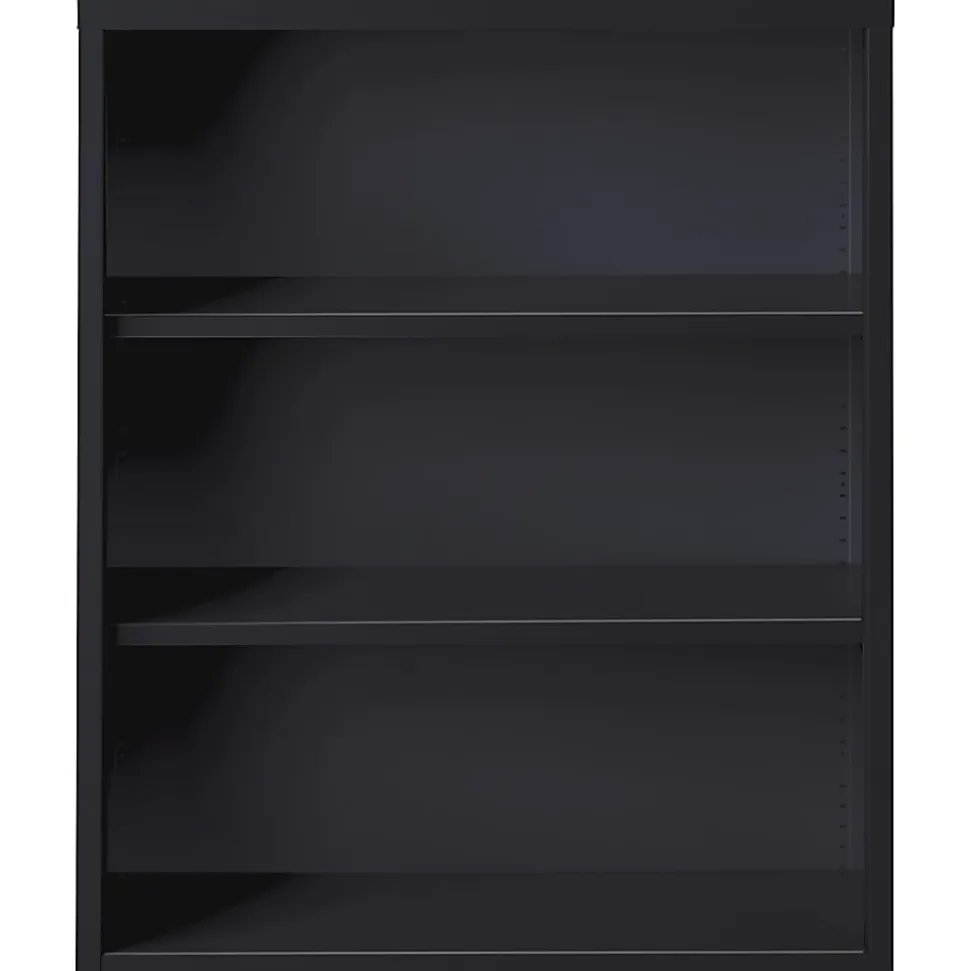 Lorell® Fortress Series Steel Modular Shelving Bookcase, 3-Shelf, 42"H x 34-1/2"W x 13"D, Black