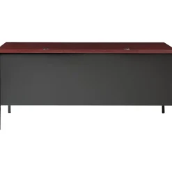 Lorell® Fortress Series Steel Right-Handed Pedestal Writing Desk, 66