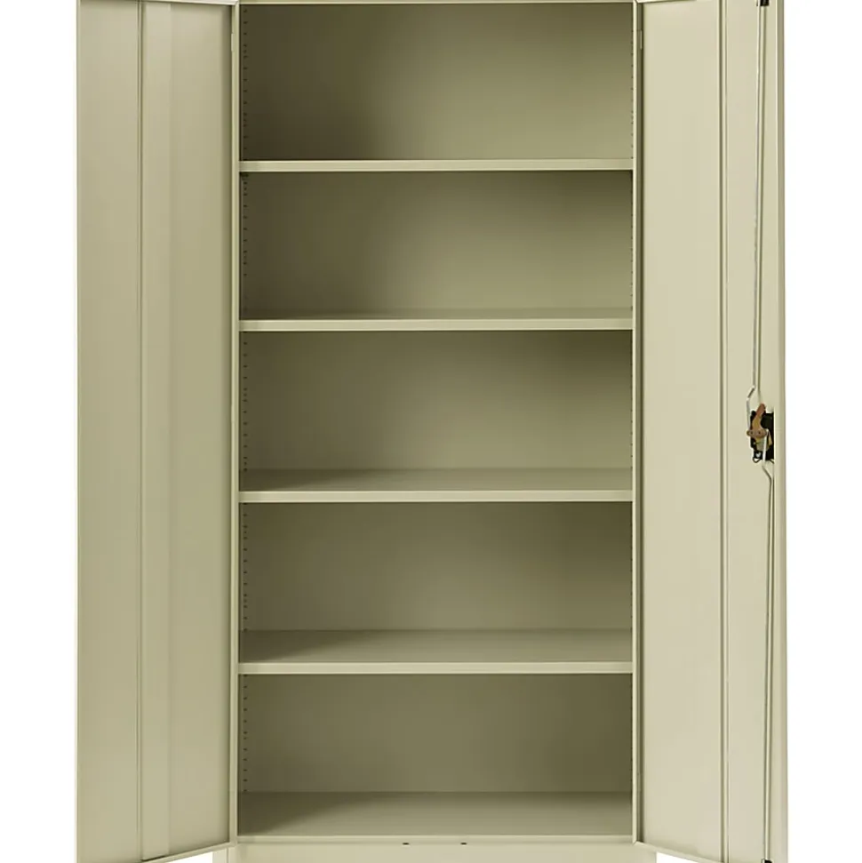 Lorell™ Fortress Series Steel Storage Cabinet, 5-Shelf, 18"D, Putty