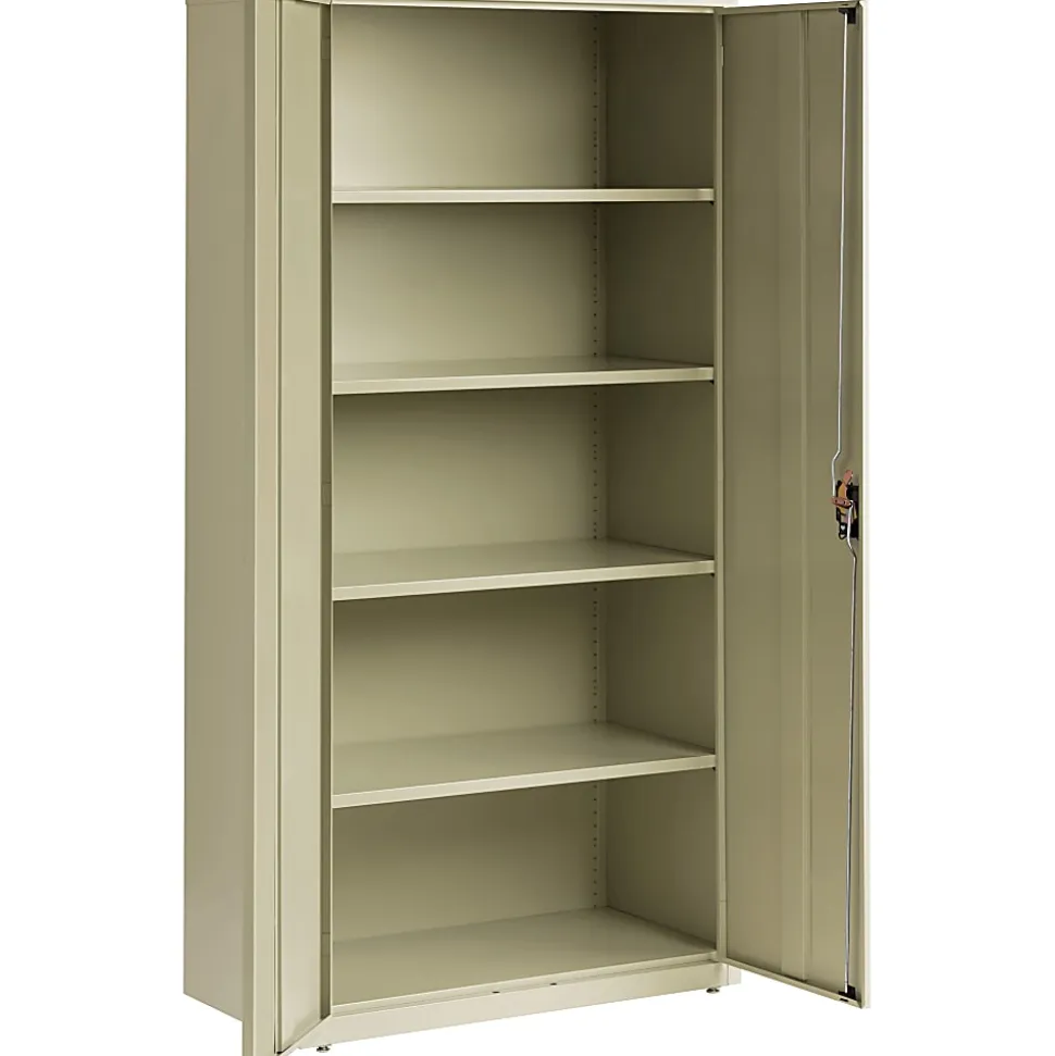 Lorell™ Fortress Series Steel Storage Cabinet, 5-Shelf, 18"D, Putty
