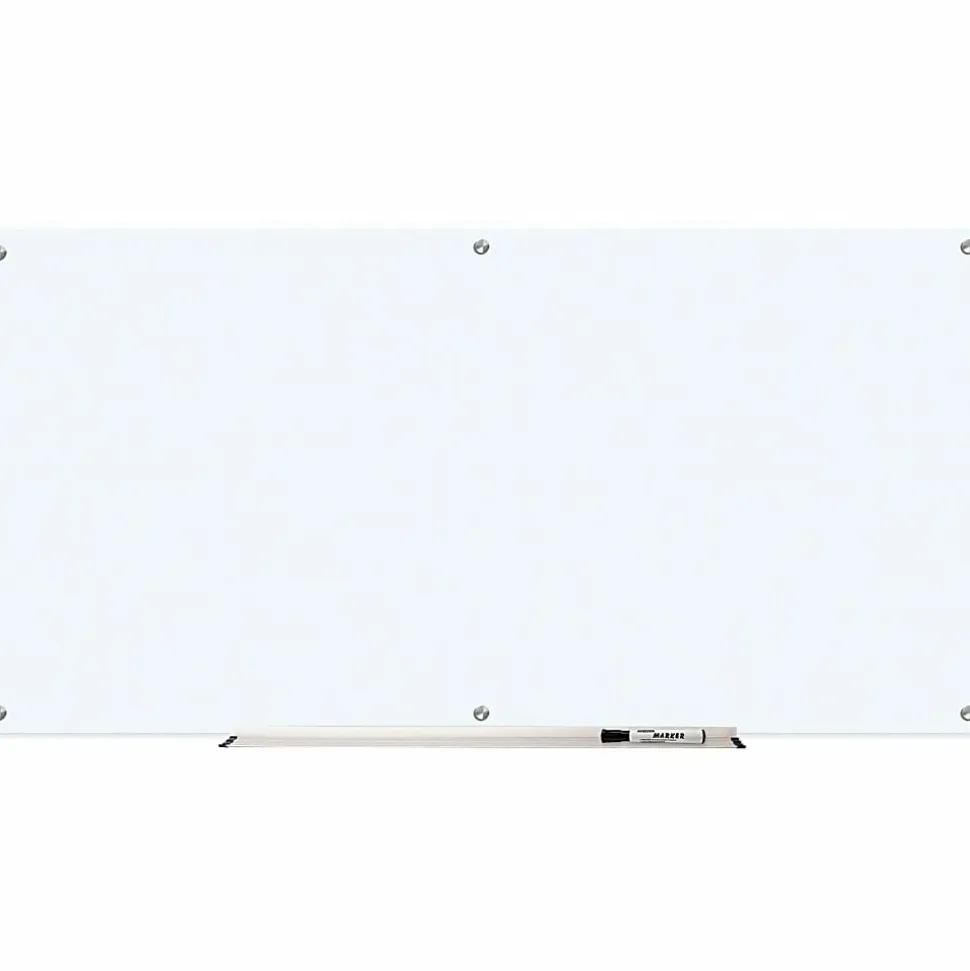 Lorell® Glass Unframed Dry-Erase Whiteboard, 36" x 72", White