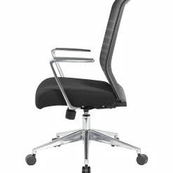 Lorell Horizontal Mesh High-Back Conference Chair - Black Seat Color - Fabric, Molded Foam Seat Material - Mesh Back Material - High Back - 1 Each