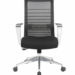 Lorell Horizontal Mesh High-Back Conference Chair - Black Seat Color - Fabric, Molded Foam Seat Material - Mesh Back Material - High Back - 1 Each
