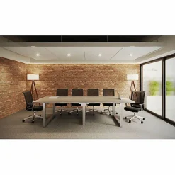 Lorell Horizontal Mesh High-Back Conference Chair - Black Seat Color - Fabric, Molded Foam Seat Material - Mesh Back Material - High Back - 1 Each