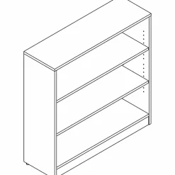 LorellĀ® 36"H 3-Shelf Bookcase, Cherry