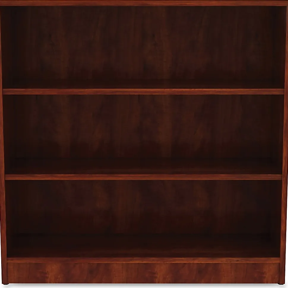 Lorell® 36"H 3-Shelf Bookcase, Cherry