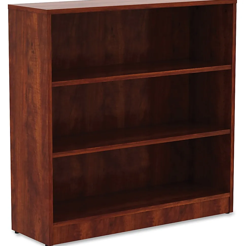 Lorell® 36"H 3-Shelf Bookcase, Cherry