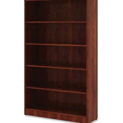 Lorell® 60"H 5-Shelf Bookcase, Cherry