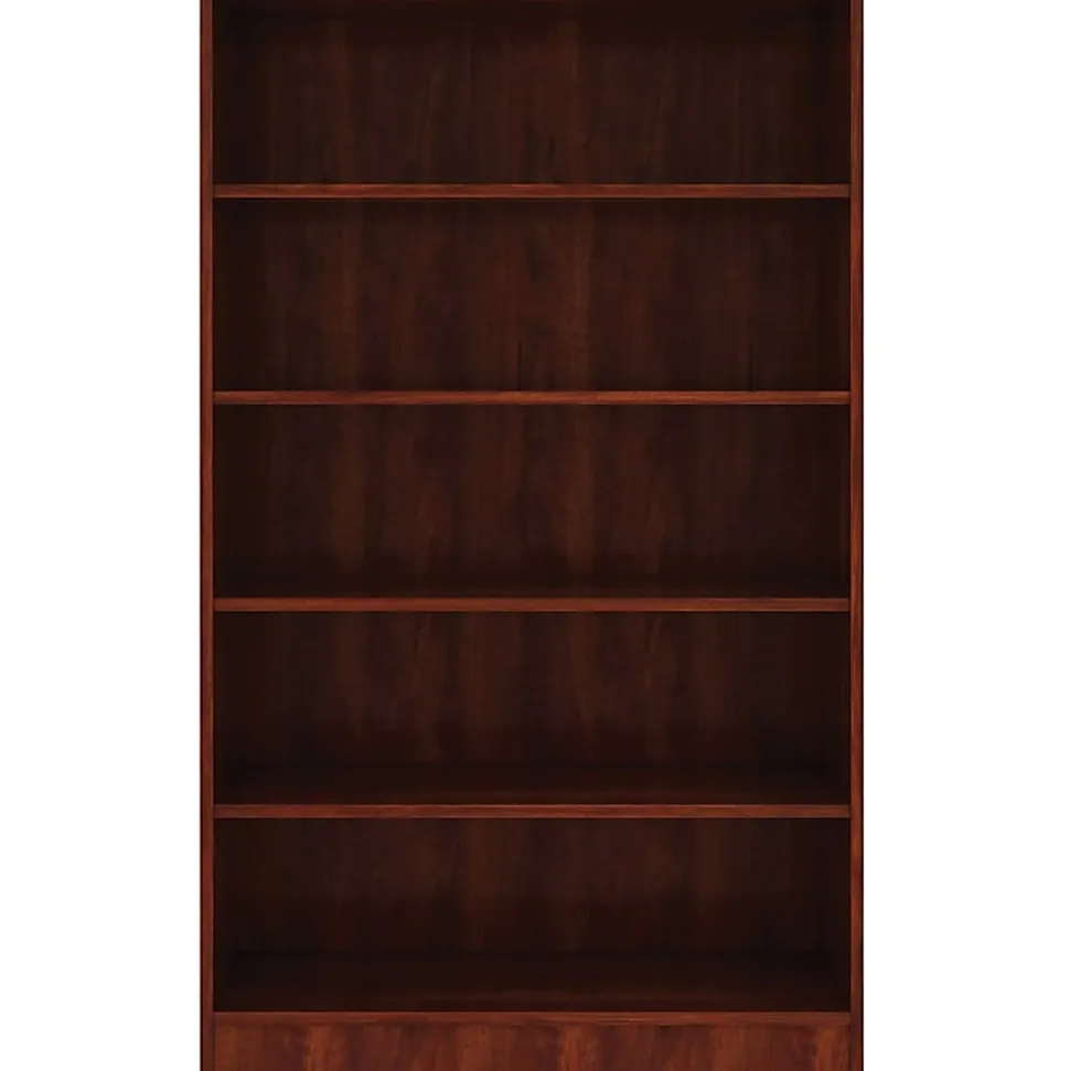 Lorell® 60"H 5-Shelf Bookcase, Cherry