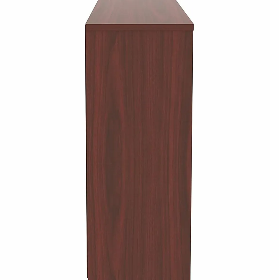 Lorell® 30"H 2-Shelf Bookcase, Mahogany