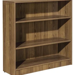 LorellĀ® 36"H 3-Shelf Bookcase, Walnut