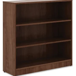Lorell® 36"H 3-Shelf Bookcase, Walnut