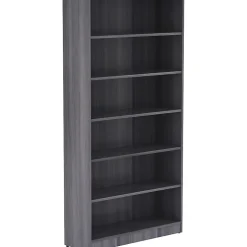 Lorell® 72"H 6-Shelf Bookcase, Weathered Charcoal