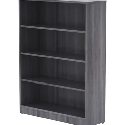 LorellĀ® 48"H 4-Shelf Bookcase, Weathered Charcoal