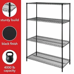 Lorell® Industrial Wire Shelving Starter Unit, 48