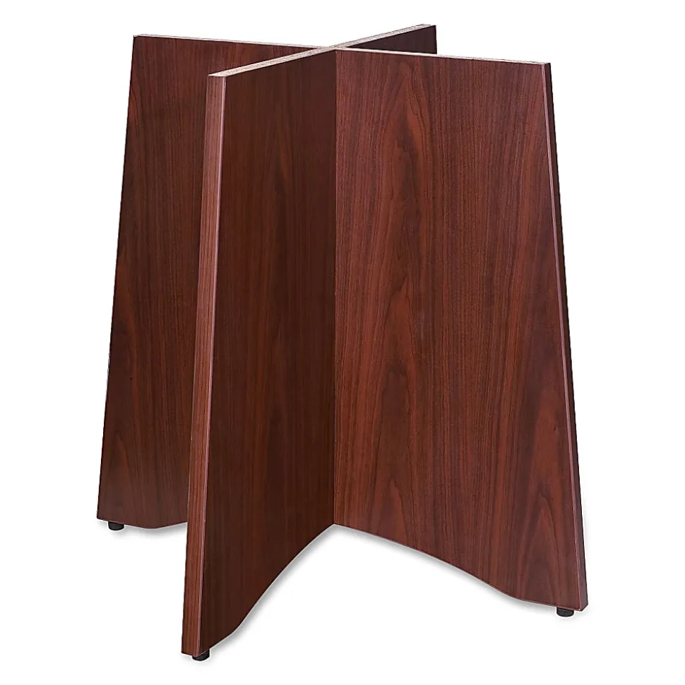 Lorell® Laminate Conference Table Base, For Round Table Tops, Mahogany