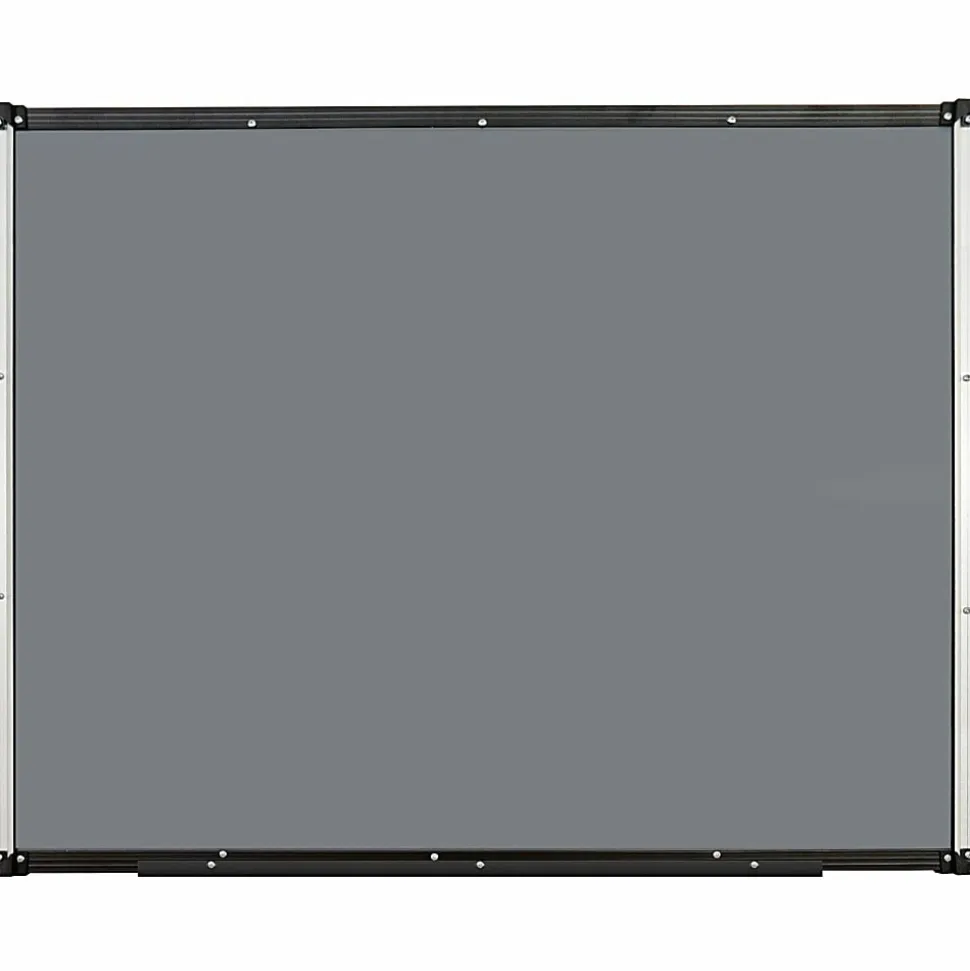 Lorell® Magnetic Dry-Erase Whiteboard Combo Board, 48" x 36", Aluminum Frame With Black Finish