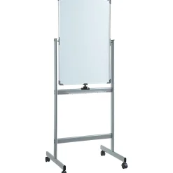 Lorell® Magnetic Dry-Erase Whiteboard Easel, 24" x 36", Aluminum Frame With Silver Finish