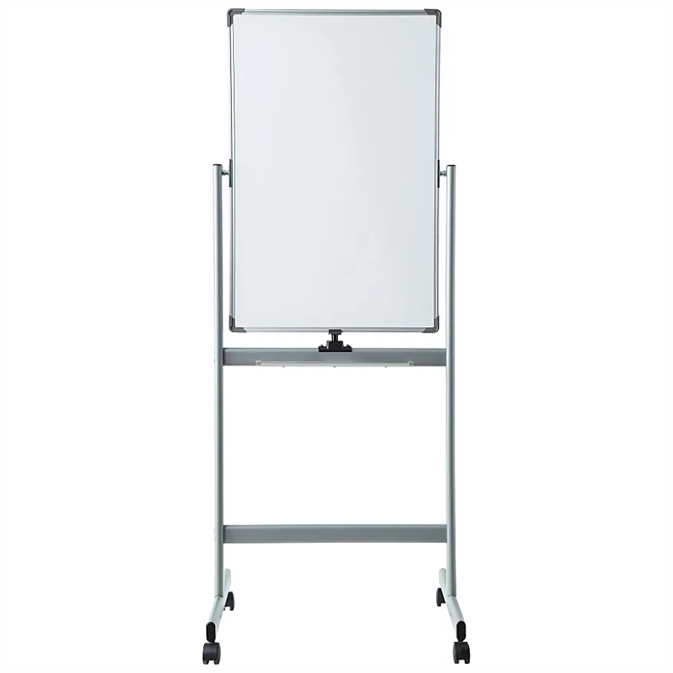Lorell® Magnetic Dry-Erase Whiteboard Easel, 24" x 36", Aluminum Frame With Silver Finish