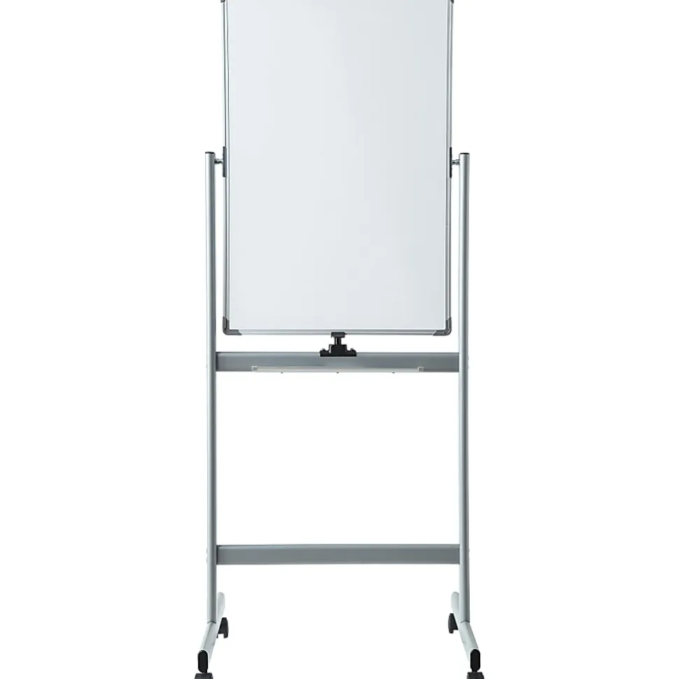 Lorell® Magnetic Dry-Erase Whiteboard Easel, 24" x 36", Aluminum Frame With Silver Finish