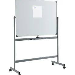 Lorell® Magnetic Dry-Erase Whiteboard Easel, 48" x 72", Aluminum Frame With Silver Finish