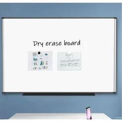 Lorell® Magnetic Dry-Erase Whiteboard, 48" x 72", Steel Frame With Silver Finish