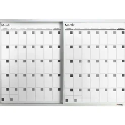 Lorell® Magnetic Unframed Dry-Erase Calendar Whiteboard, 36" x 24", Frost