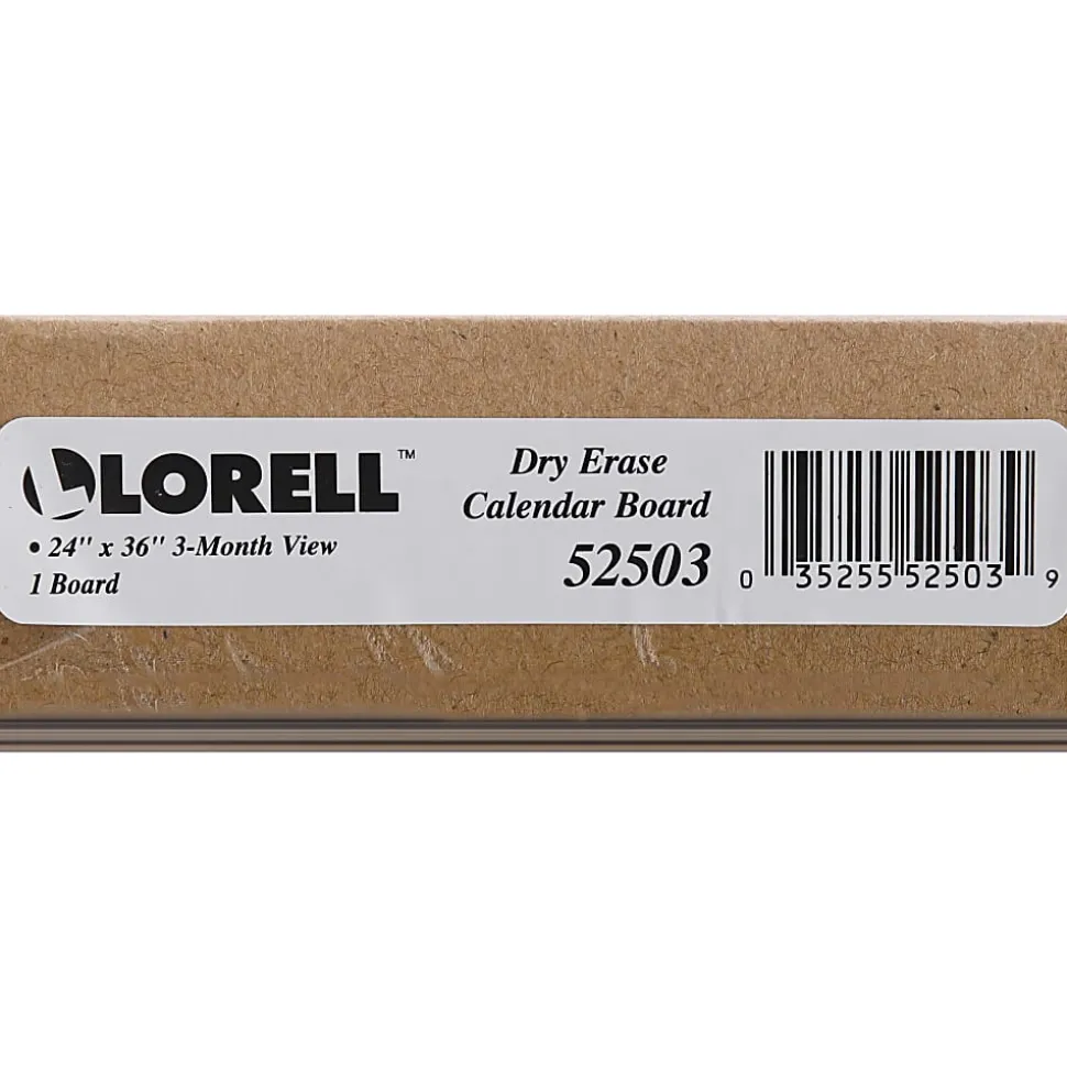 Lorell® Magnetic Unframed Dry-Erase Calendar Whiteboard, 36" x 24", Frost