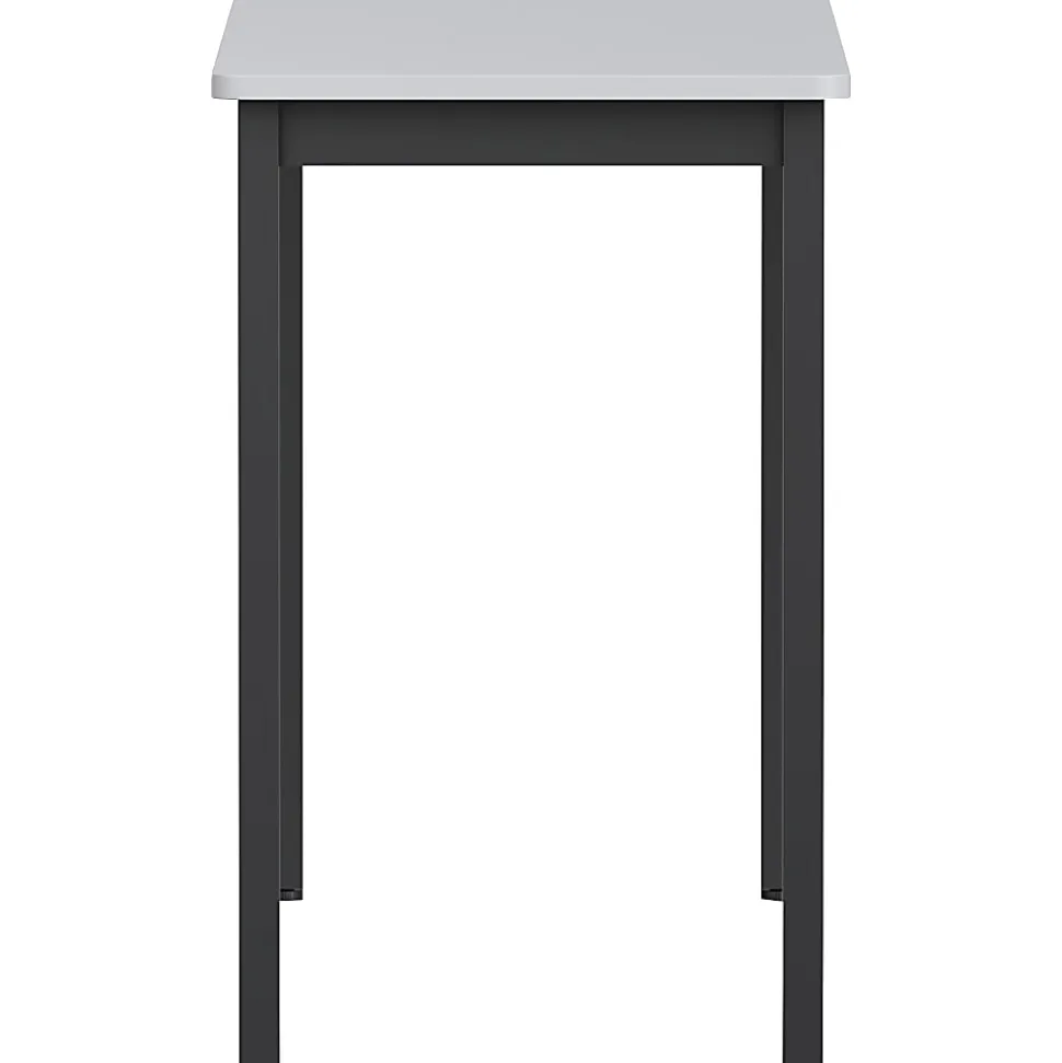 Lorell® Melamine/Steel Utility Table, 30"H x 60"W x 18-1/8"D, Gray/Black