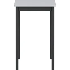 LorellĀ® Melamine/Steel Utility Table, 30"H x 30"W x 18-1/8"D, Gray/Black