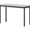 Lorell® Melamine/Steel Utility Table, 30"H x 48"W x 18-1/8"D, Gray/Black