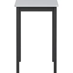 Lorell® Melamine/Steel Utility Table, 30"H x 48"W x 18-1/8"D, Gray/Black