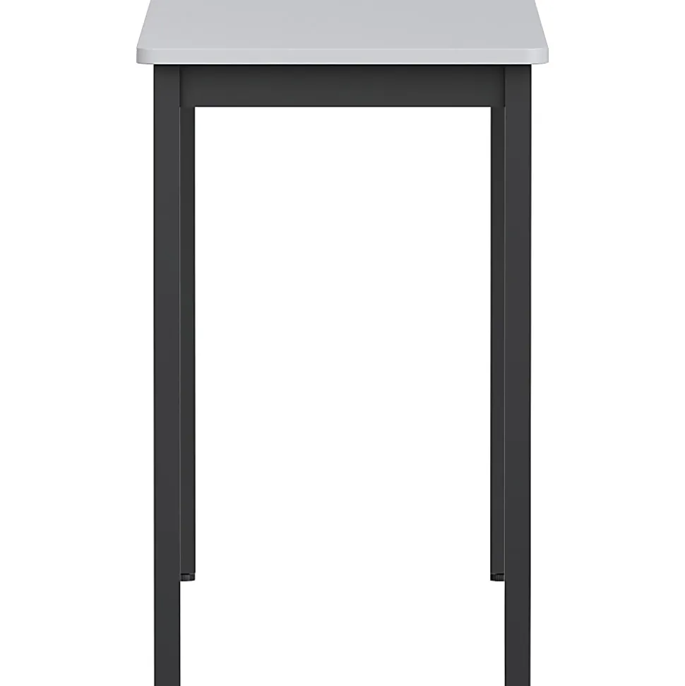 Lorell® Melamine/Steel Utility Table, 30"H x 48"W x 18-1/8"D, Gray/Black