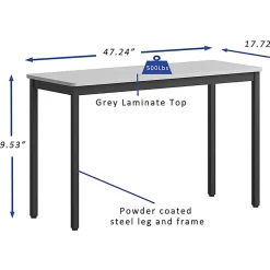 Lorell® Melamine/Steel Utility Table, 30