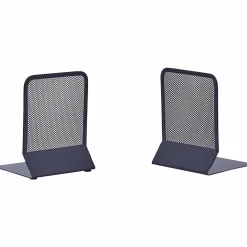 Lorell® Mesh Bookends, Black, Set Of 2