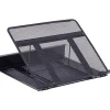 Lorell Mesh Laptop Stand, 3.50"H x 13"W x 11.50"D, Desktop, Steel, Metal, Black