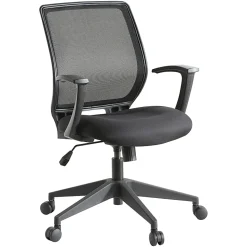 Lorell® Mesh Mid-Back Office Chair, Black