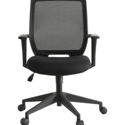 Lorell® Mesh Mid-Back Office Chair, Black