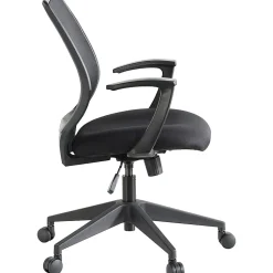 Lorell® Mesh Mid-Back Office Chair, Black