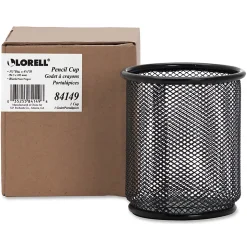 Lorell® Mesh Pencil Cup, 3 1/2