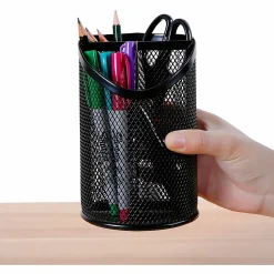 Lorell® Mesh Pencil Cup, 6