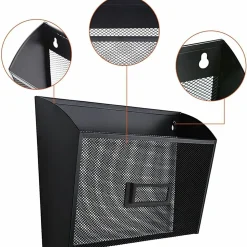 LorellĀ® Mesh Single Wall Pocket, Letter Size, Black