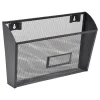 Lorell® Mesh Single Wall Pockets, 6.62"H x 12.62"W x 4.75"D, Letter Size, Black, Carton Of 4 Pockets