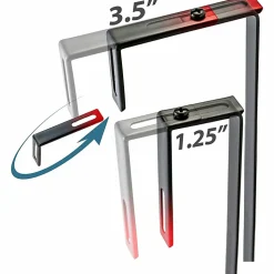 Lorell® Metal Cubicle Hangers, Black, Pack Of 2