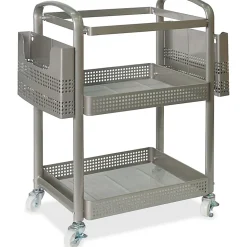 Lorell® Mobile Metal File Cart, Champagne