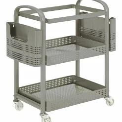 Lorell® Mobile Metal File Cart, Champagne