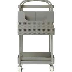 Lorell® Mobile Metal File Cart, Champagne