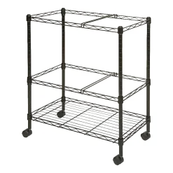 Lorell® Mobile Wire File Cart, 2-Tier, 26"W x 12-1/2"D x 30"H, Black