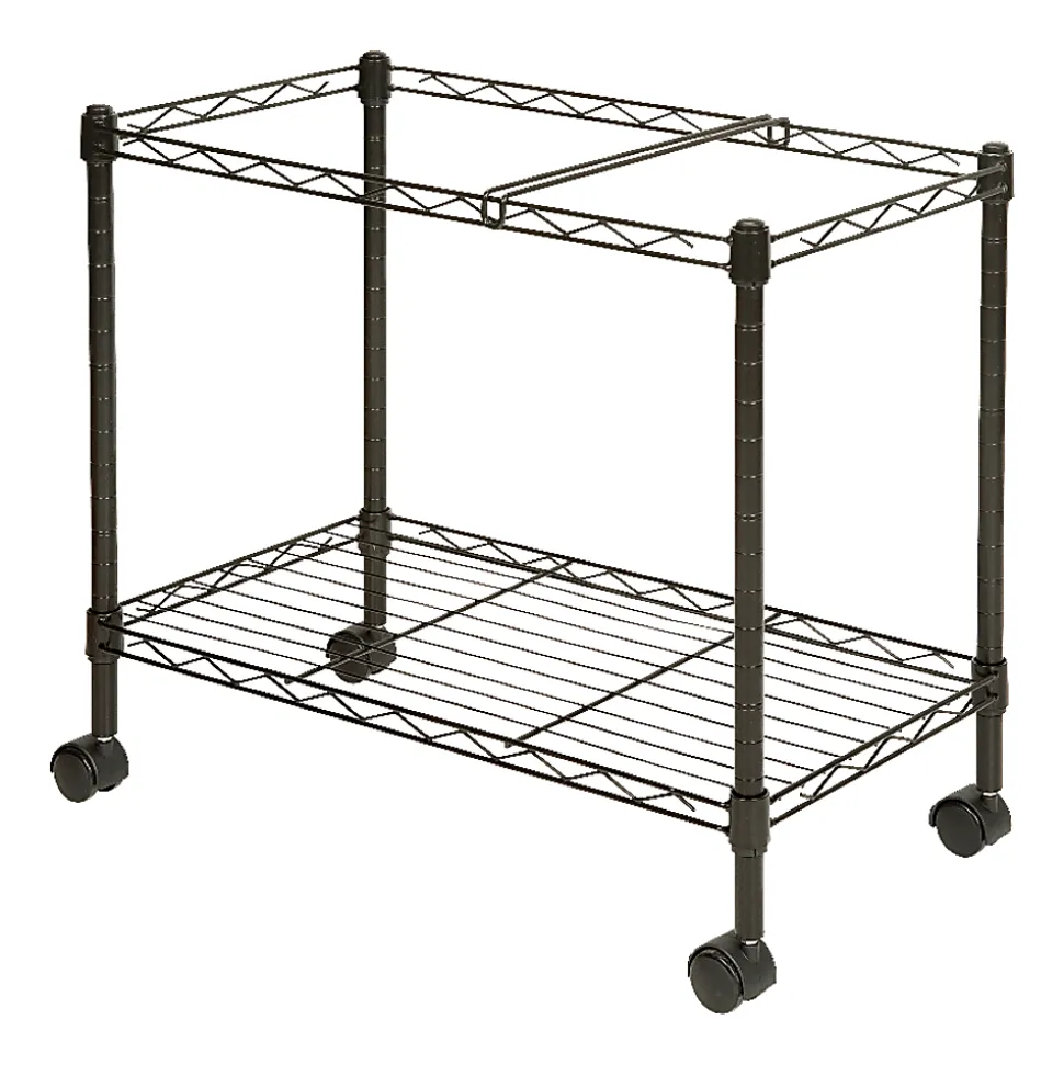 Lorell® Mobile Wire File Cart, 12-7/8"W x 25-13/16"D x 20-1/2"H, Black