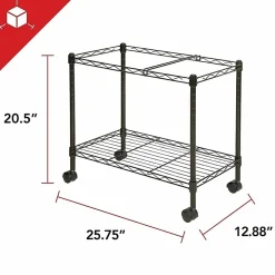Lorell® Mobile Wire File Cart, 12-7/8